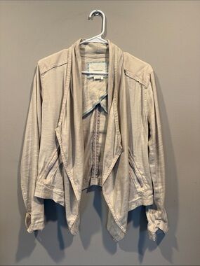 Anthropologie Gulliver Draped Linen Blend Jacket. Size small
